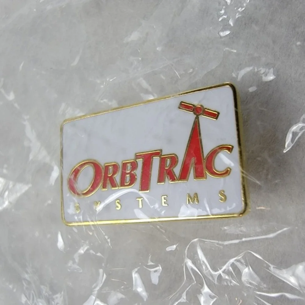 OrbTrac Systems Corporate Logo Enamel Lapel Pin‎ Railroad Vintage